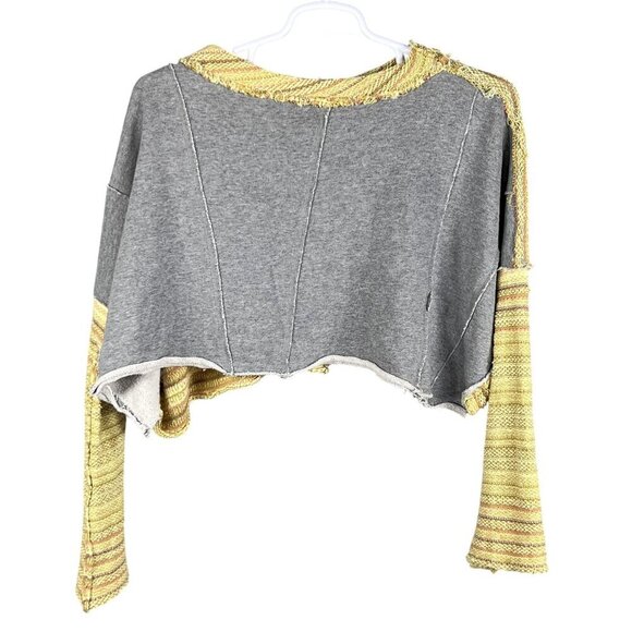 Free People Womens S Catalina Pullover Cropped Sweatshirt Top Bell Sleeve Beachy - Picture 6 of 12